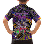 Merry Christmas Storm Kid Hawaiian Shirt Aboriginal Santa Rugby Mascot - Melbourne