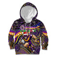Merry Christmas Storm Kid Hoodie Aboriginal Santa Rugby Mascot - Melbourne