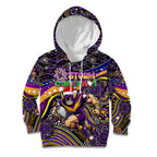 Merry Christmas Storm Kid Hoodie Aboriginal Santa Rugby Mascot - Melbourne