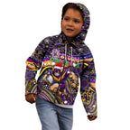 Merry Christmas Storm Kid Hoodie Aboriginal Santa Rugby Mascot - Melbourne