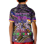 Merry Christmas Storm Kid Polo Shirt Aboriginal Santa Rugby Mascot - Melbourne