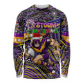 Merry Christmas Storm Long Sleeve Shirt Aboriginal Santa Rugby Mascot - Melbourne
