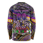 Merry Christmas Storm Long Sleeve Shirt Aboriginal Santa Rugby Mascot - Melbourne