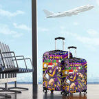 Merry Christmas Storm Luggage Cover Aboriginal Santa Rugby Mascot - Melbourne