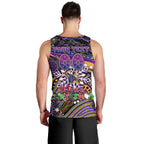 Merry Christmas Storm Men Tank Top Aboriginal Santa Rugby Mascot - Melbourne