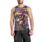 Merry Christmas Storm Men Tank Top Aboriginal Santa Rugby Mascot - Melbourne
