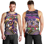 Merry Christmas Storm Men Tank Top Aboriginal Santa Rugby Mascot - Melbourne
