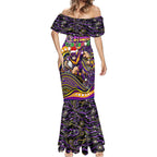 Merry Christmas Storm Mermaid Dress Aboriginal Santa Rugby Mascot - Melbourne