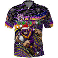 Merry Christmas Storm Polo Shirt Aboriginal Santa Rugby Mascot - Melbourne