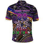 Merry Christmas Storm Polo Shirt Aboriginal Santa Rugby Mascot - Melbourne
