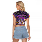 Merry Christmas Storm Raglan Cropped T Shirt Aboriginal Santa Rugby Mascot - Melbourne
