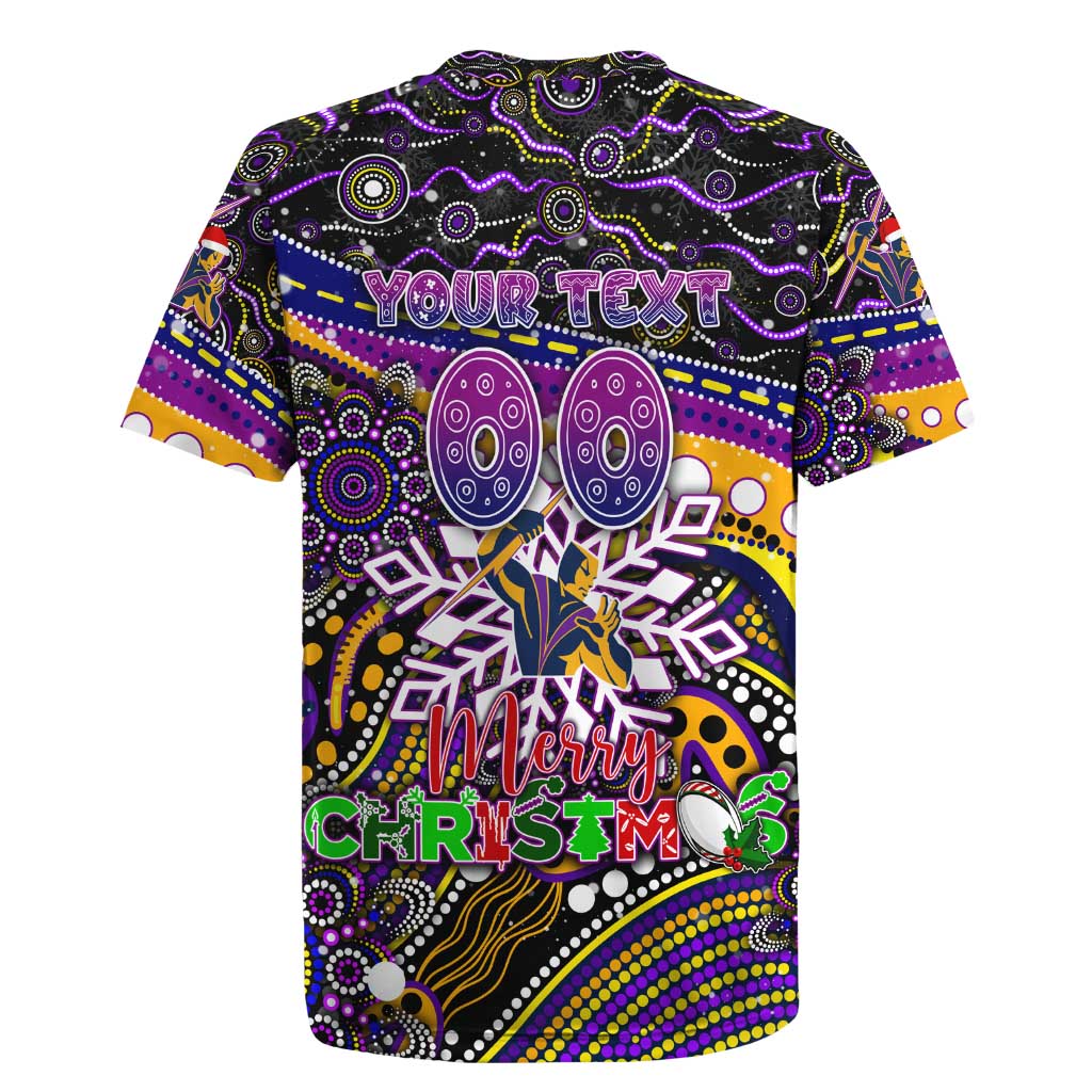 Merry Christmas Storm Rugby Jersey Aboriginal Santa Rugby Mascot - Melbourne