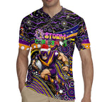 Merry Christmas Storm Rugby Jersey Aboriginal Santa Rugby Mascot - Melbourne