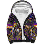 Merry Christmas Storm Sherpa Hoodie Aboriginal Santa Rugby Mascot - Melbourne