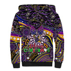 Merry Christmas Storm Sherpa Hoodie Aboriginal Santa Rugby Mascot - Melbourne