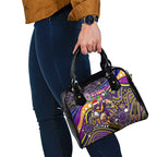 Merry Christmas Storm Shoulder Handbag Aboriginal Santa Rugby Mascot - Melbourne