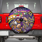 Merry Christmas Storm Spare Tire Cover Aboriginal Santa Rugby Mascot - Melbourne