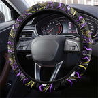 Merry Christmas Storm Steering Wheel Cover Aboriginal Santa Rugby Mascot - Melbourne