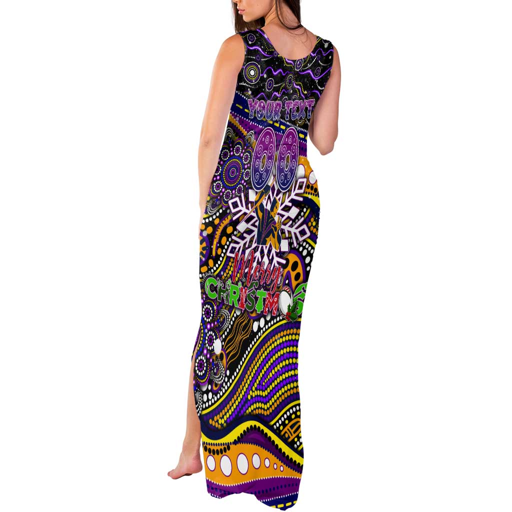 Merry Christmas Storm Tank Maxi Dress Aboriginal Santa Rugby Mascot - Melbourne