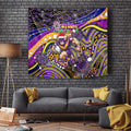 Merry Christmas Storm Tapestry Aboriginal Santa Rugby Mascot - Melbourne