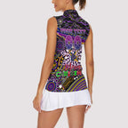 Merry Christmas Storm Women Sleeveless Polo Shirt Aboriginal Santa Rugby Mascot - Melbourne
