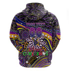 Merry Christmas Storm Zip Hoodie Aboriginal Santa Rugby Mascot - Melbourne