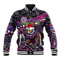 Merry Christmas Manly Warringah Sea Eagles Baseball Jacket Aboriginal Santa Rugby Mascot - Silvertails