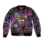 Merry Christmas Manly Warringah Sea Eagles Bomber Jacket Aboriginal Santa Rugby Mascot - Silvertails