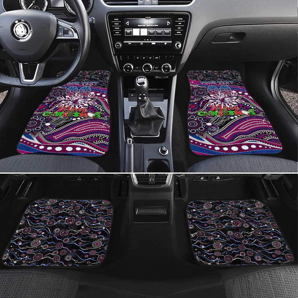 Merry Christmas Manly Warringah Sea Eagles Car Mats Aboriginal Santa Rugby Mascot - Silvertails