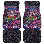 Merry Christmas Manly Warringah Sea Eagles Car Mats Aboriginal Santa Rugby Mascot - Silvertails