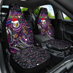Merry Christmas Manly Warringah Sea Eagles Car Seat Cover Aboriginal Santa Rugby Mascot - Silvertails