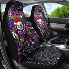 Merry Christmas Manly Warringah Sea Eagles Car Seat Cover Aboriginal Santa Rugby Mascot - Silvertails