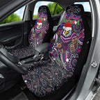 Merry Christmas Manly Warringah Sea Eagles Car Seat Cover Aboriginal Santa Rugby Mascot - Silvertails