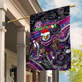 Merry Christmas Manly Warringah Sea Eagles Garden Flag Aboriginal Santa Rugby Mascot - Silvertails