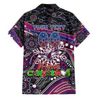 Merry Christmas Manly Warringah Sea Eagles Hawaiian Shirt Aboriginal Santa Rugby Mascot - Silvertails