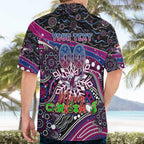 Merry Christmas Manly Warringah Sea Eagles Hawaiian Shirt Aboriginal Santa Rugby Mascot - Silvertails