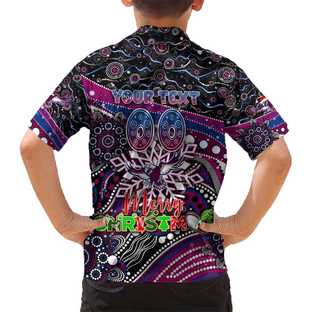Merry Christmas Manly Warringah Sea Eagles Hawaiian Shirt Aboriginal Santa Rugby Mascot - Silvertails