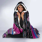 Merry Christmas Manly Warringah Sea Eagles Hooded Blanket Aboriginal Santa Rugby Mascot - Silvertails