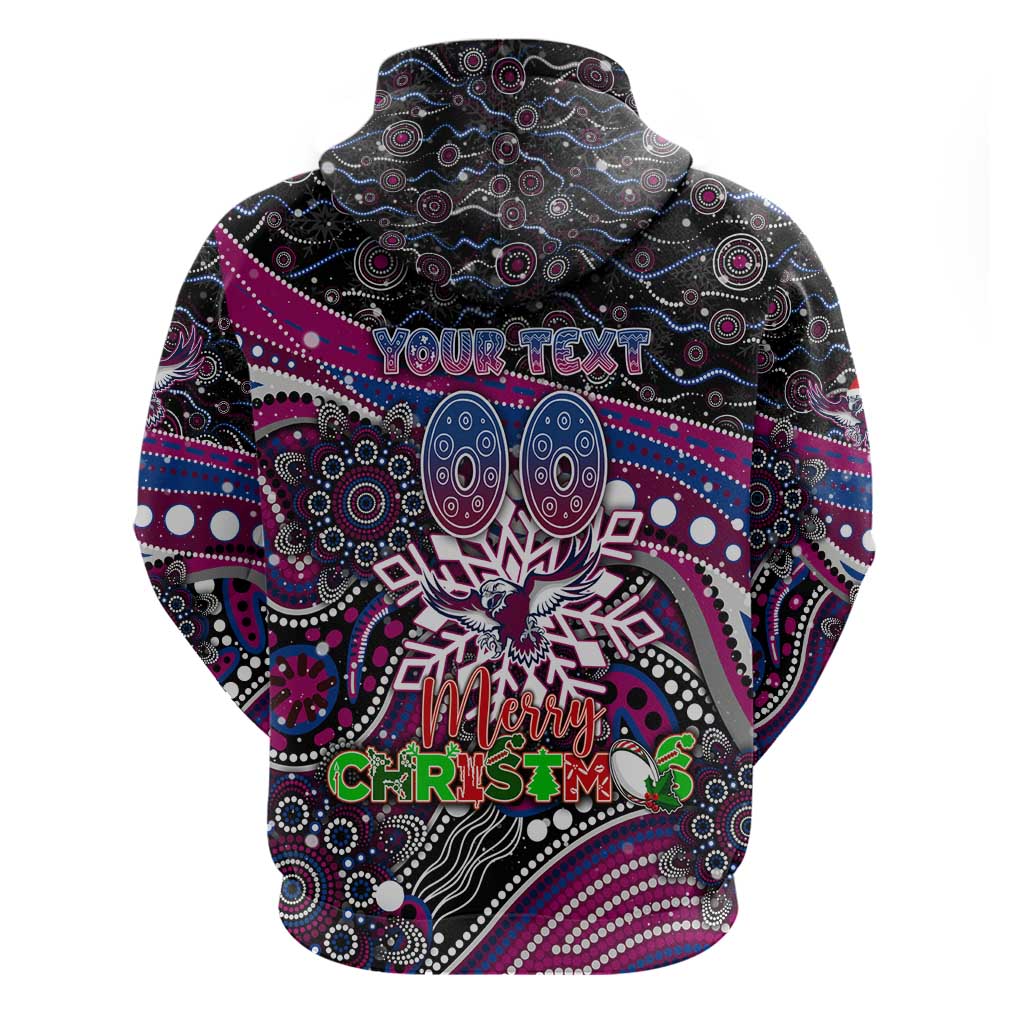 Merry Christmas Manly Warringah Sea Eagles Hoodie Aboriginal Santa Rugby Mascot - Silvertails