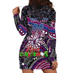 Merry Christmas Manly Warringah Sea Eagles Hoodie Dress Aboriginal Santa Rugby Mascot - Silvertails