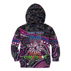 Merry Christmas Manly Warringah Sea Eagles Kid Hoodie Aboriginal Santa Rugby Mascot - Silvertails