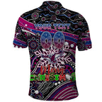 Merry Christmas Manly Warringah Sea Eagles Polo Shirt Aboriginal Santa Rugby Mascot - Silvertails
