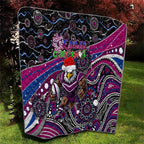 Merry Christmas Manly Warringah Sea Eagles Quilt Aboriginal Santa Rugby Mascot - Silvertails
