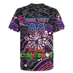 Merry Christmas Manly Warringah Sea Eagles Rugby Jersey Aboriginal Santa Rugby Mascot - Silvertails