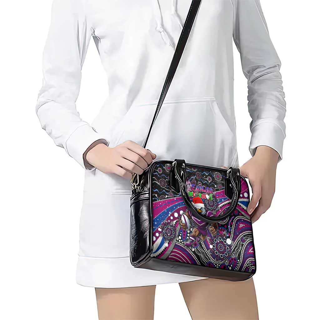 Merry Christmas Manly Warringah Sea Eagles Shoulder Handbag Aboriginal Santa Rugby Mascot - Silvertails