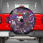 Merry Christmas Manly Warringah Sea Eagles Spare Tire Cover Aboriginal Santa Rugby Mascot - Silvertails