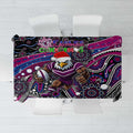 Merry Christmas Manly Warringah Sea Eagles Tablecloth Aboriginal Santa Rugby Mascot - Silvertails