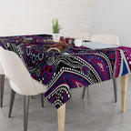 Merry Christmas Manly Warringah Sea Eagles Tablecloth Aboriginal Santa Rugby Mascot - Silvertails