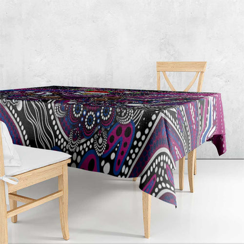 Merry Christmas Manly Warringah Sea Eagles Tablecloth Aboriginal Santa Rugby Mascot - Silvertails