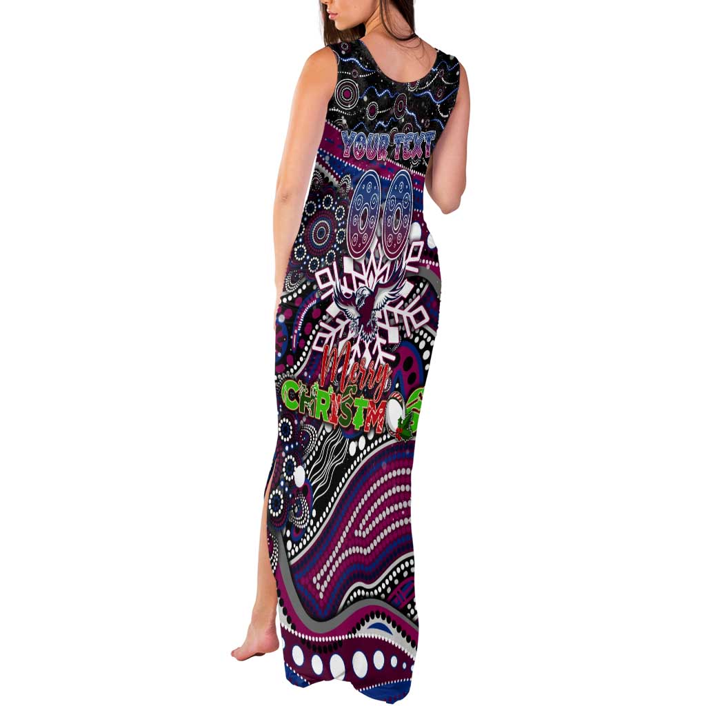 Merry Christmas Manly Warringah Sea Eagles Tank Maxi Dress Aboriginal Santa Rugby Mascot - Silvertails